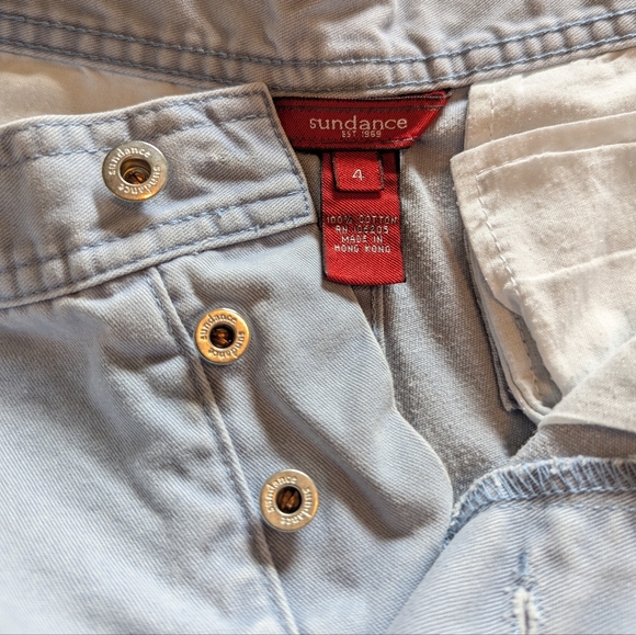 Sundance Cargo Capri Pants - Lot of 2 - Size 4 Heavy Cotton Gray and Pink - Picture 7 of 14